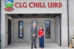 An Cathaoirleach Kilworth Camogie Club agus An tUachtarán CLG Jarlath Burns