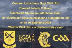 The new clubhouse plaque unveiled by An tUachtarán CLG Jarlath Burns
