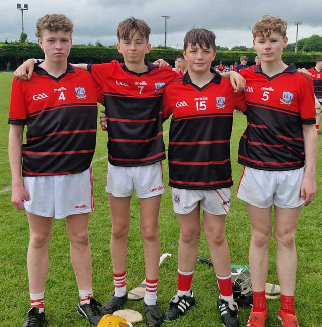 Darragh, JJ, Tadgh and Micheál after their victory of Tipperary
