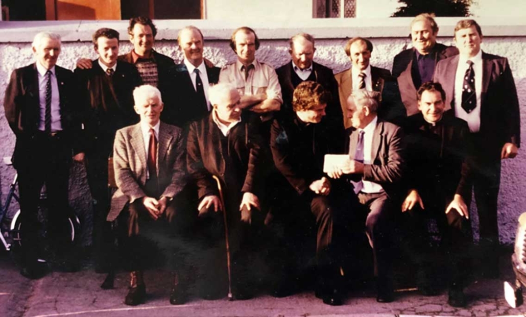 Kilworth GAA club members making presentation to Fr Paddy O’Flynn on his Ordination in 1983