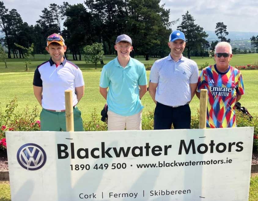 Pictured prior to tee-off at Fermoy Golf Club