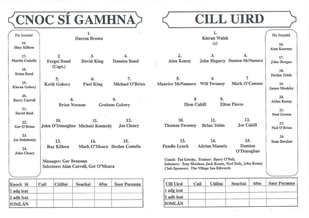 Kilworth v Knockshgowna 2006